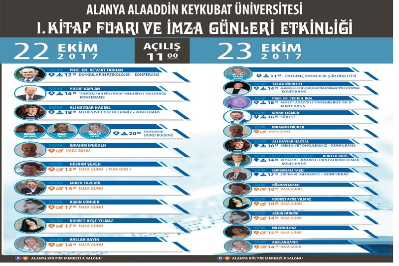 I. KİTAP FUARI VE İMZA GÜNLERİ ETKİNLİĞİ